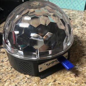 Black and Clear LED Disco Ball Light Bluetooth or usb